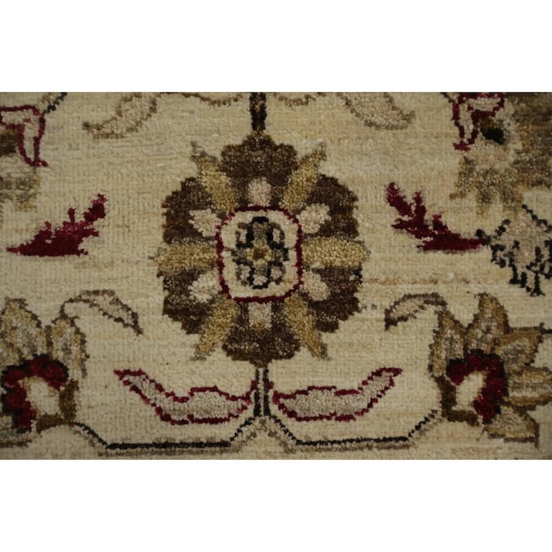 Hand Knotted Oriental 100% Wool Carpet Traditional All-Over Red Peshawar Area Rug - 14' 7'' X 9' 11''