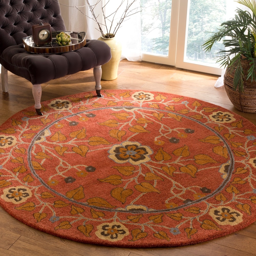 SAFAVIEH Handmade Heritage Quatrefoil Traditional Oriental Wool Rug