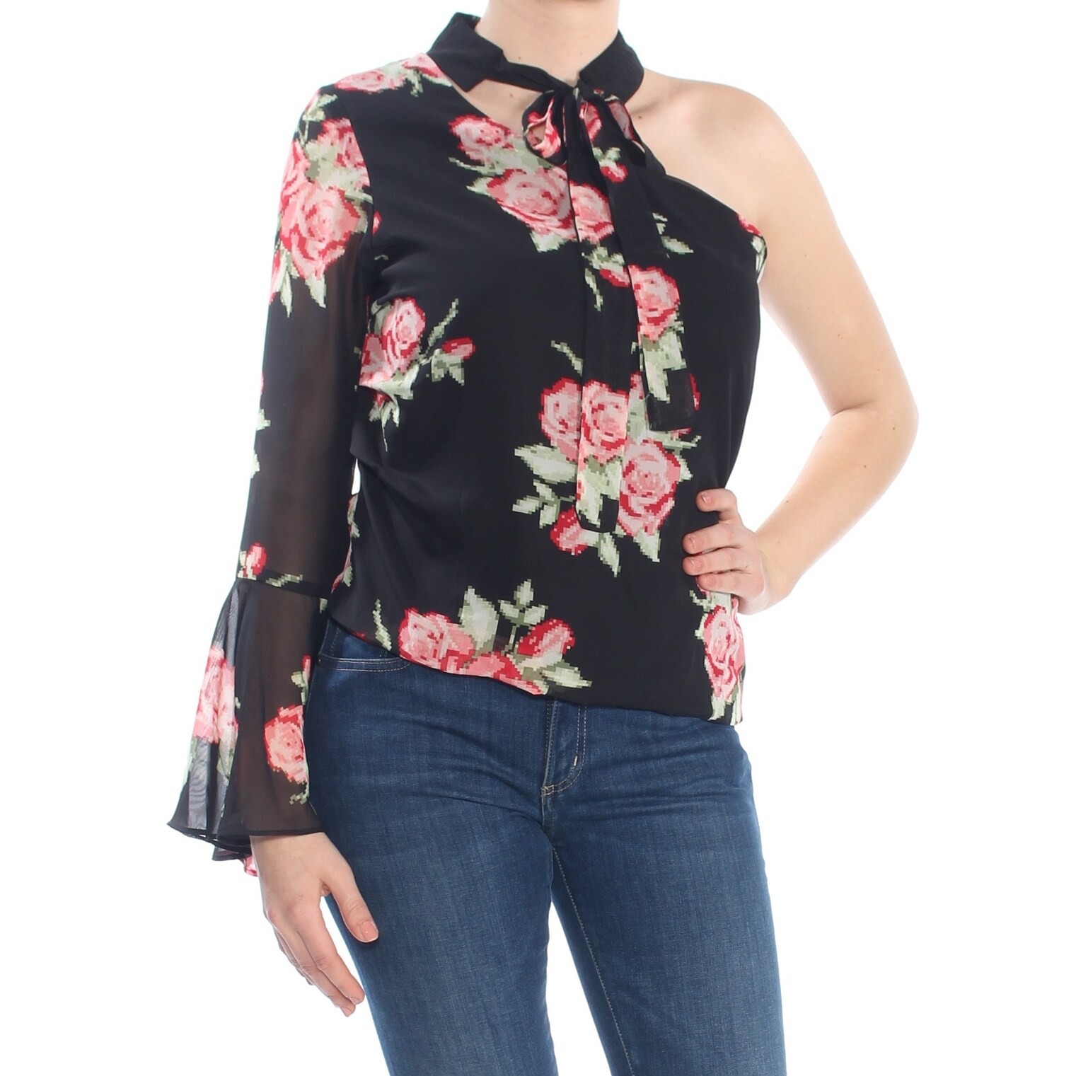 black long sleeve blouse formal