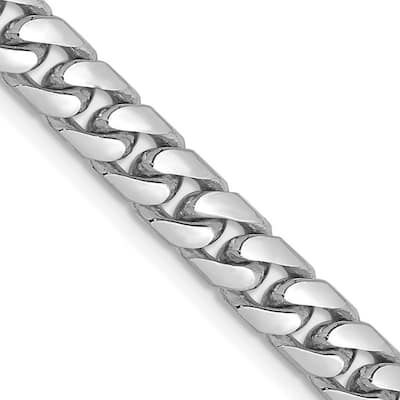 Curata 14k Gold Wg 5mm Solid Miami Curb Chain Bracelet