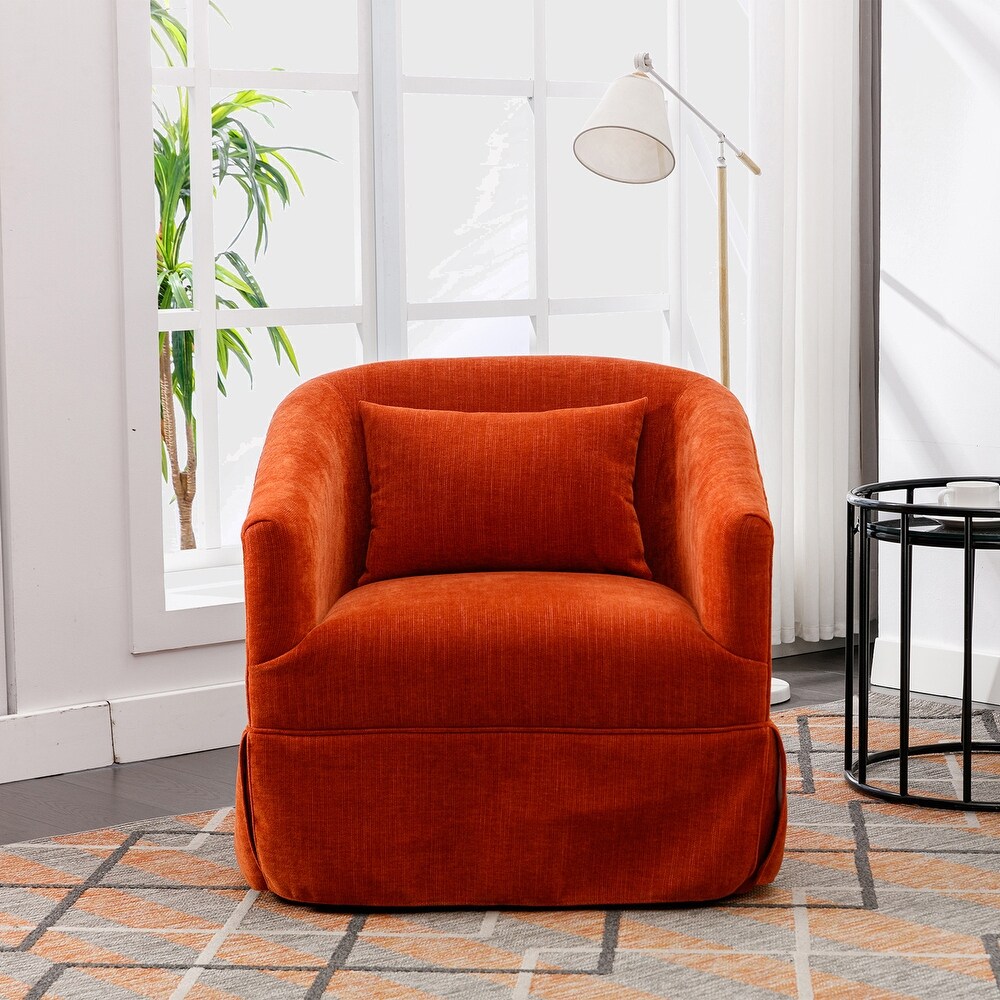 Orange swivel sales chair