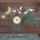 preview thumbnail 3 of 1, Decorative Desk Clock Green Wood Bird Clock Renovators Supply
