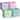 Sorbus Kids & Nursery Collapsible Cube Fabric Storage Bins (10.5" x 10.5"), 4 Pack, (Pastel Colors)