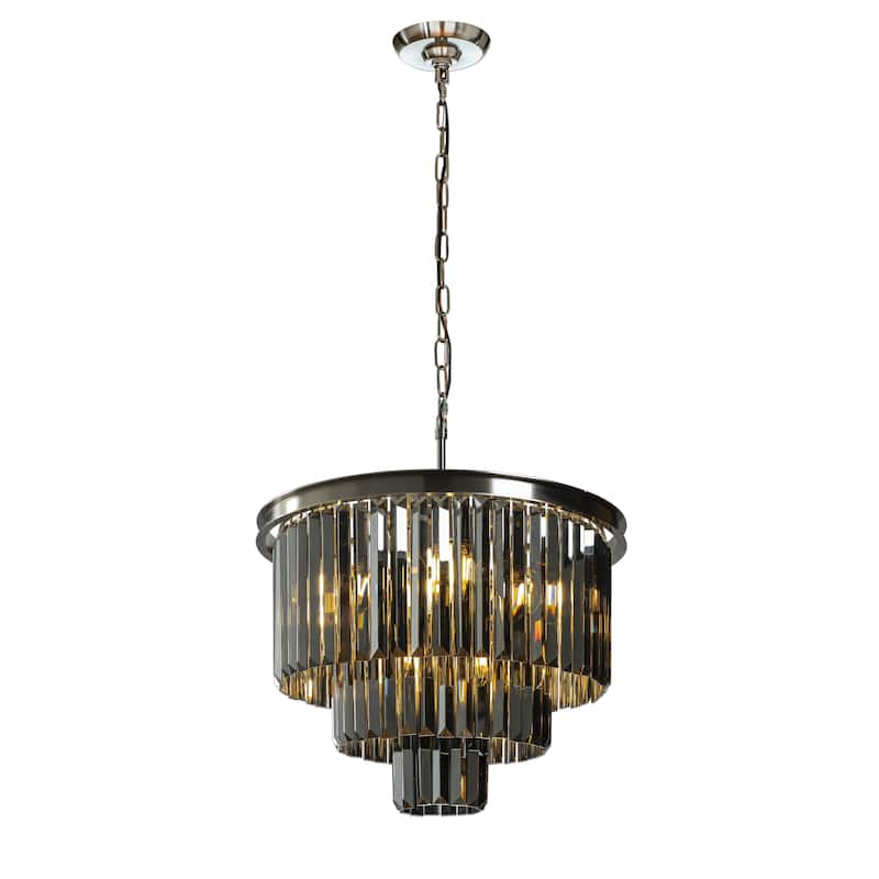 Glam Dual-Use Crystal Chandelier 10-Light Contemporary Ceiling Fixture for Versatile Interior Lighting - W20''