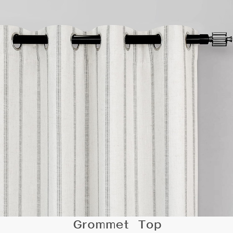 DriftAway Farmhouse Linen Blend Blackout Curtains