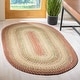 preview thumbnail 5 of 32, SAFAVIEH Handmade Braided Jemima Country Rug 3' Square - Rust/Multi - Square