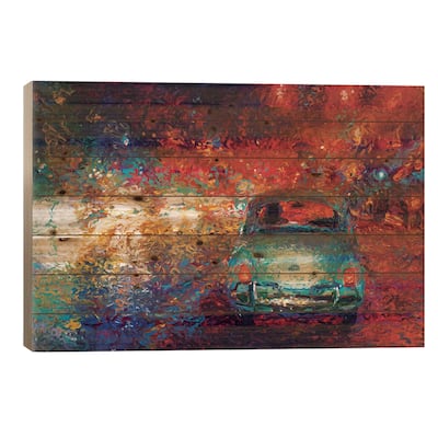 Becca's Bug Print On Wood by Iris Scott - Multi-Color