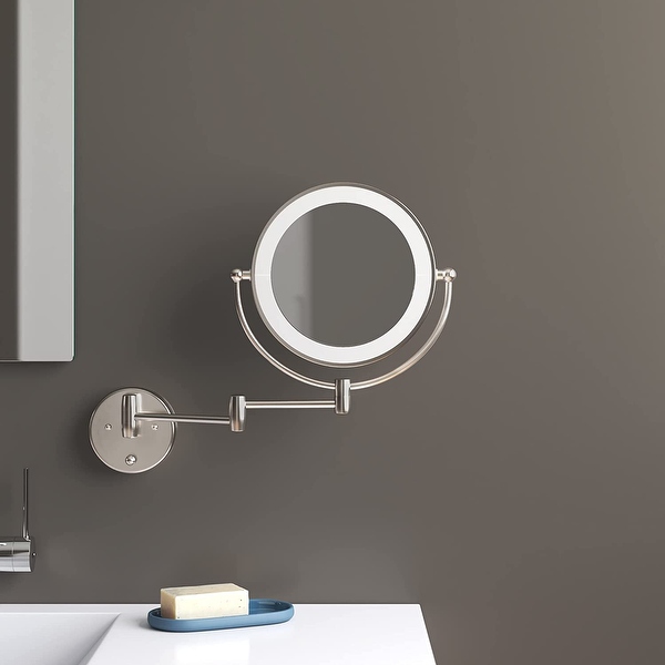 Swing arm bathroom mirror outlet