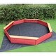 preview thumbnail 4 of 6, Critter Sitters Children's Wooden Octagon Sand Box with Protective Cover and Bottom Liner