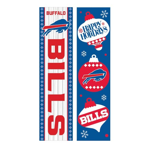 slide 2 of 4, 47" Double Sided Seasonal Porch Leaner, Buffalo Bills - 47" x 11.25"