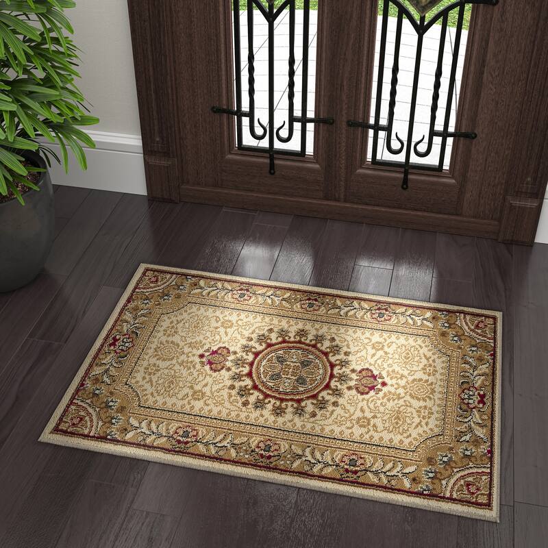 Soho Modern & Contemporary Medallion Indoor Area Rug - 2' x 3' - Ivory