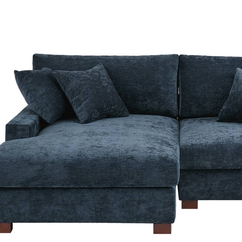 Oversized Modern Chenille Modular Sectional Sofa with Chaise