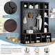 preview thumbnail 9 of 10, Modern Storage Rack with 6 Hooks, 4-in-1 Shoe Cabinet with 13 Adjustable Shelves, Ideal for Living Room, Entryway, Corridor