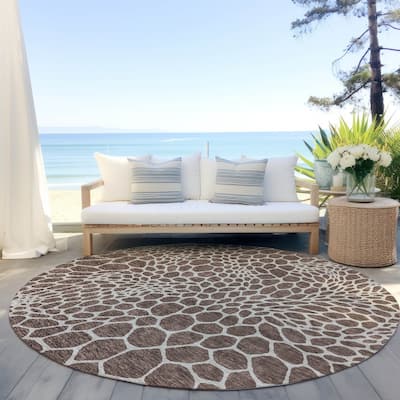 Machine Washable Indoor/ Outdoor Chantille Animal Print Rug