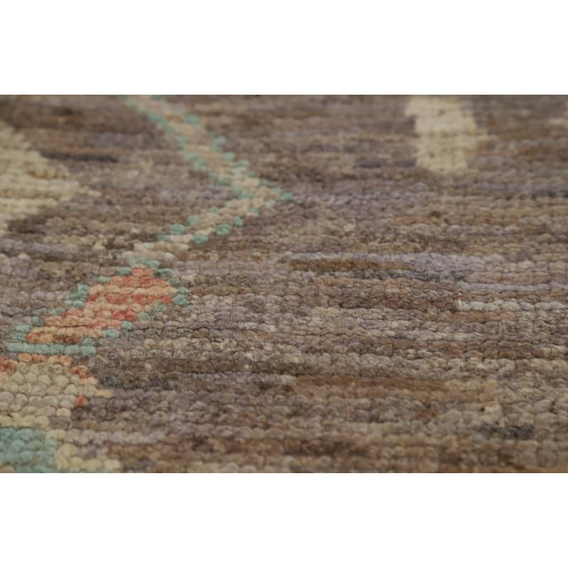 Vegetable Dye Oriental Oushak Turkish Rug Hand-Knotted Wool Carpet - 6'7" x 9'9"