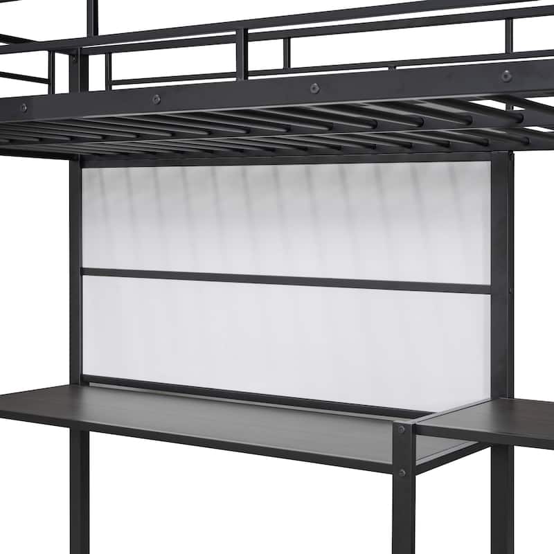 Twin Size Loft Bed with Desk, Whiteboard, and Shelves, a Versatile and Functional Choice for Kids' Rooms