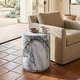 preview thumbnail 8 of 28, Furniture of America Karvyn Modern 14-inch Round Natural Stone Indoor Drum Side Table