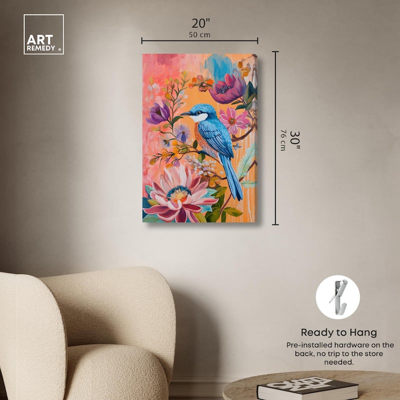 Spring Bird Canvas by Art Remedy, Gallery Wrapped
