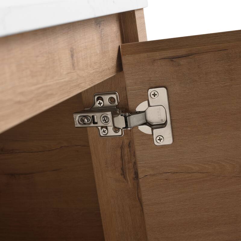30'' Wall-Mounted Bathroom Vanity & 2-Soft-Close Door, KD-Packing, Plywood (Vanity Only, Excluding Sink)