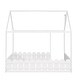 preview thumbnail 9 of 11, Full Size Wooden House Bed Frame with Fence for Kids and Teens, Sturdy Pinewood Construction