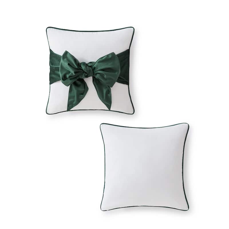 Martha Stewart Bedford Bow Pillow Green Throw Pillow