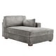 preview thumbnail 47 of 150, 42" W Plush Corduroy Upholstered Chaise Lounge Sleeper for Living