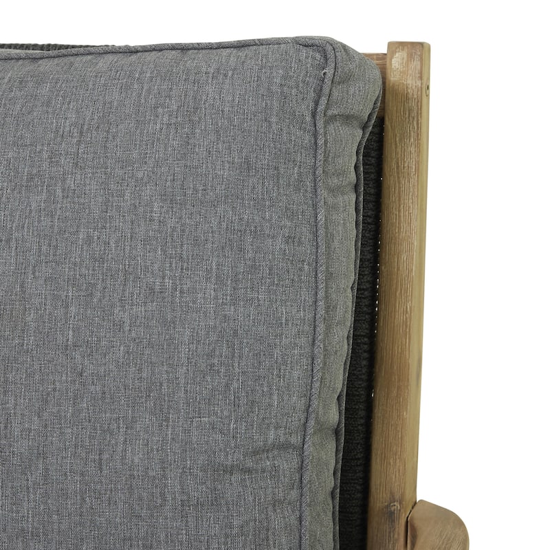 Dark Grey Wood Contemporary Outdoor Sofa or Chair