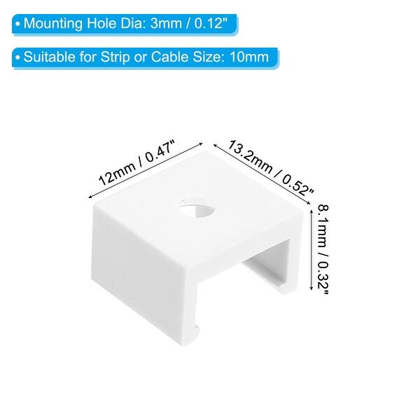 100pcs LED Strip Light Clips Mounting Bracket Fixing Clamp with Screws ...