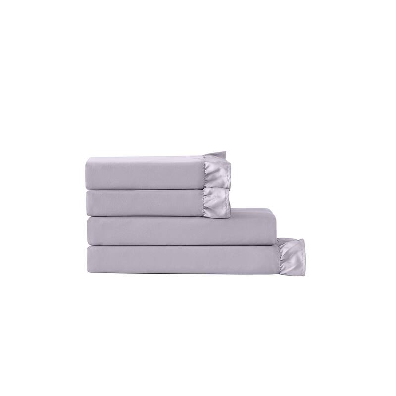Truly Soft Solid Ruffle Sheet Set - King - Lavender