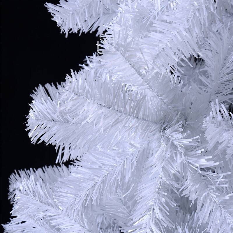Clihome 5-8 ft White Artificial PVC Christmas Tree