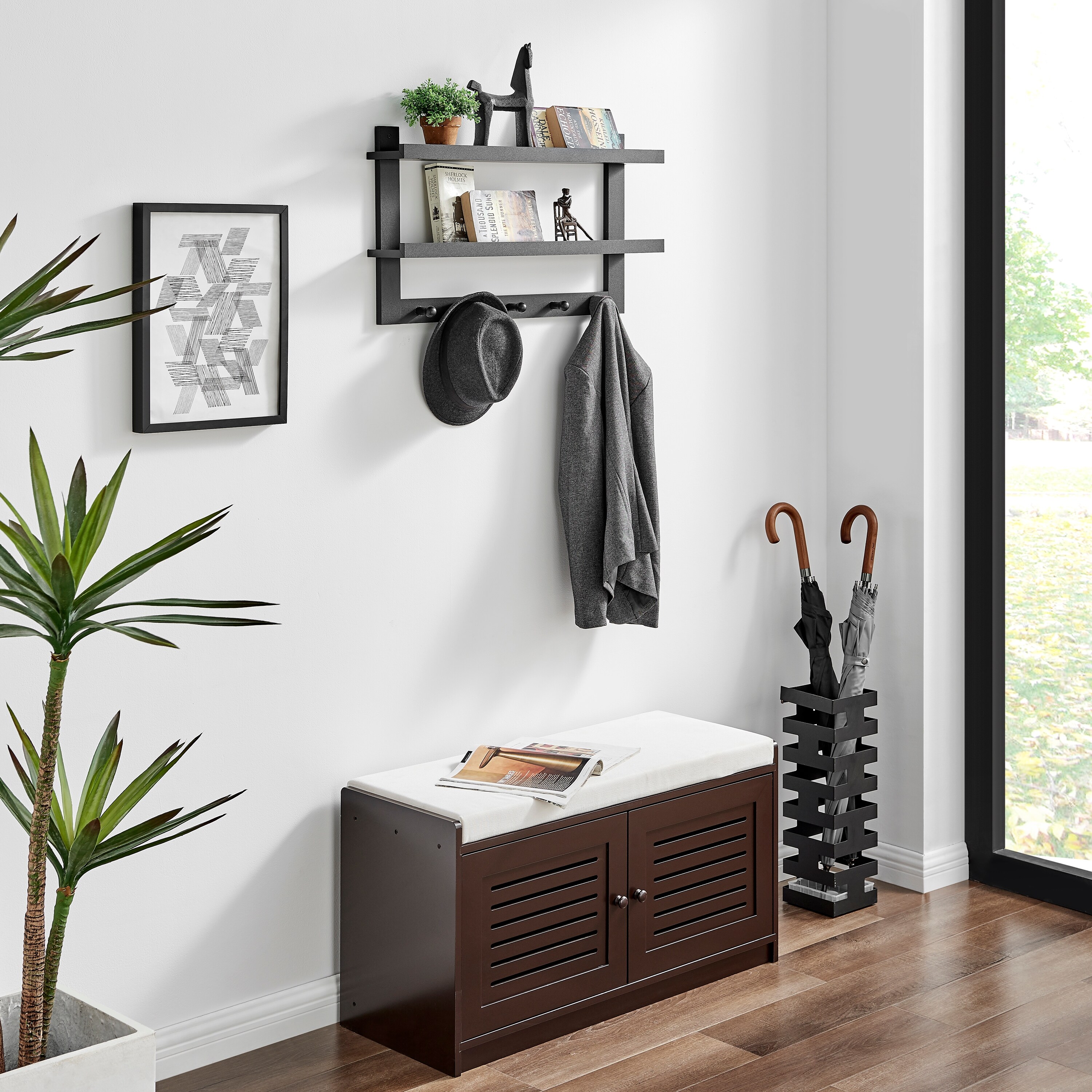 https://ak1.ostkcdn.com/images/products/is/images/direct/67aa1f45653d88592ef0fbd1a4d9a5143cf312ee/Danya-B.-Two-Tier-Ledge-Shelf-Wall-Organizer-with-Five-Hanging-Hooks---Entryway-or-Bathroom.jpg
