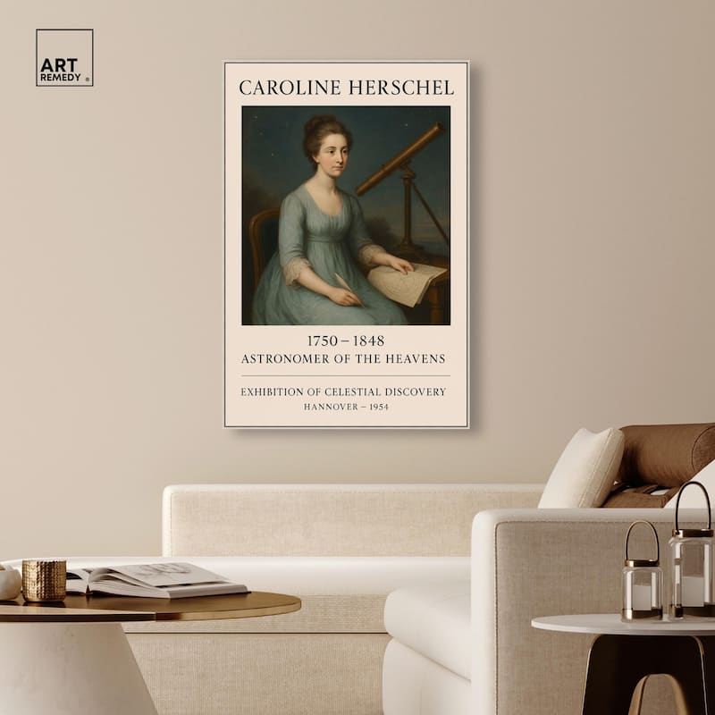 Early Female Astronomer Canvas by Art Remedy