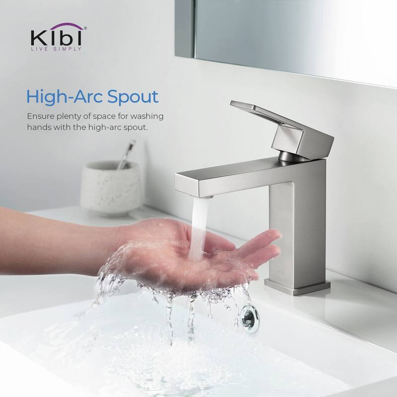 Single-handle Bathroom Vanity Sink Faucet w/ Water Hose