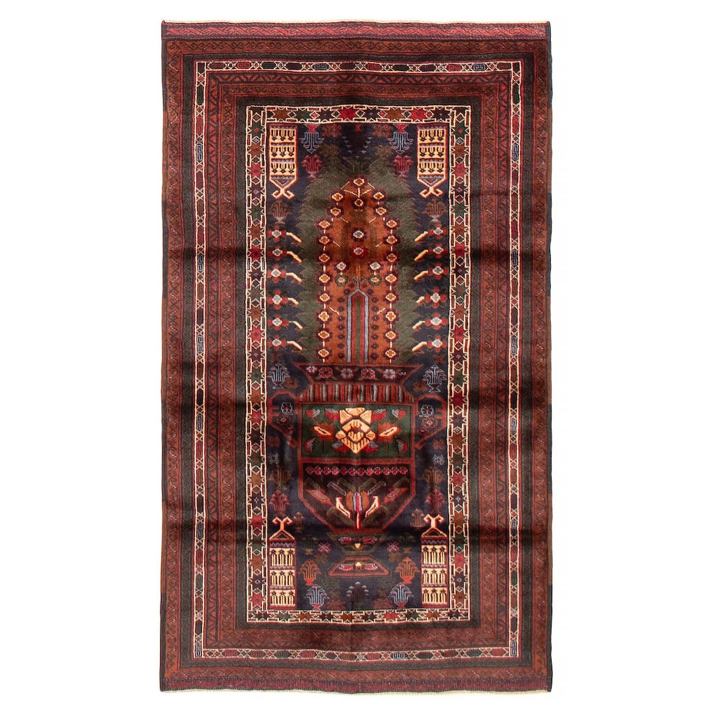 Teimani Navy Rug 3'6" x 6'0" - 3'6 x 6'0