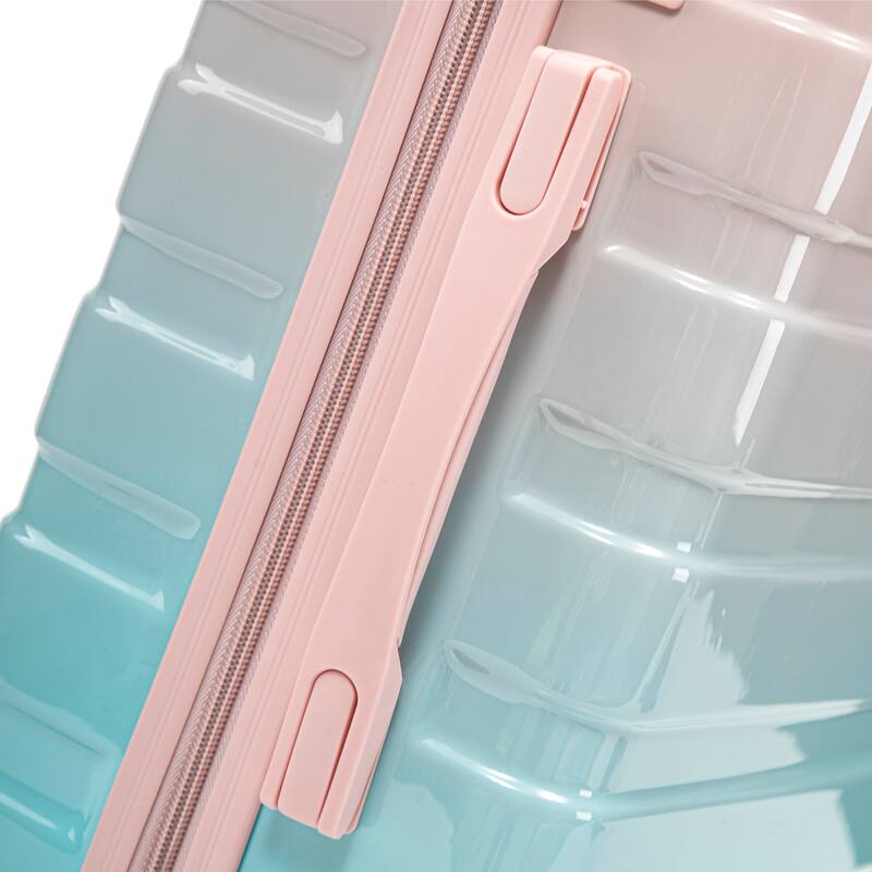 14In 20In 2 pcs in PC Spinner Wheel Luggage, Carry on Suitcase, With Gradient Color and Combination Lock