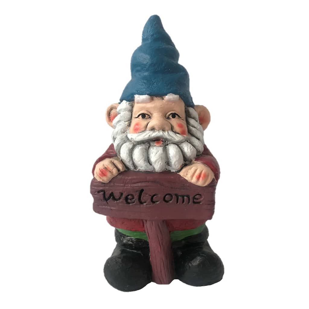 8" Cement Welcome Gnome