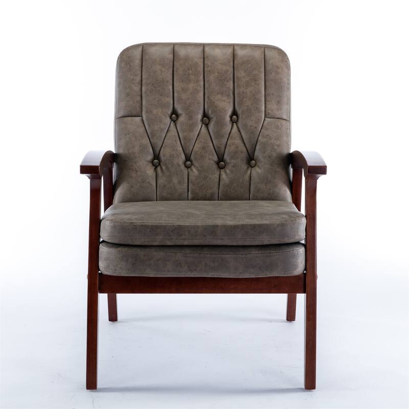 Mid Century Single Armchair Sofa with Fabric Upholstered Bed Bath