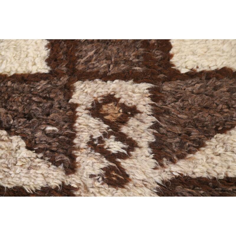 Tribal Beige Anatolian Turkish Runner Rug Handmade Wool Carpet - 2'11"x 11'8"