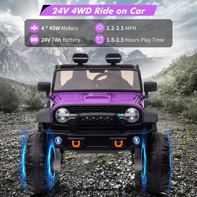 2 Seats 24V Kids Ride on Truck with Remote Control