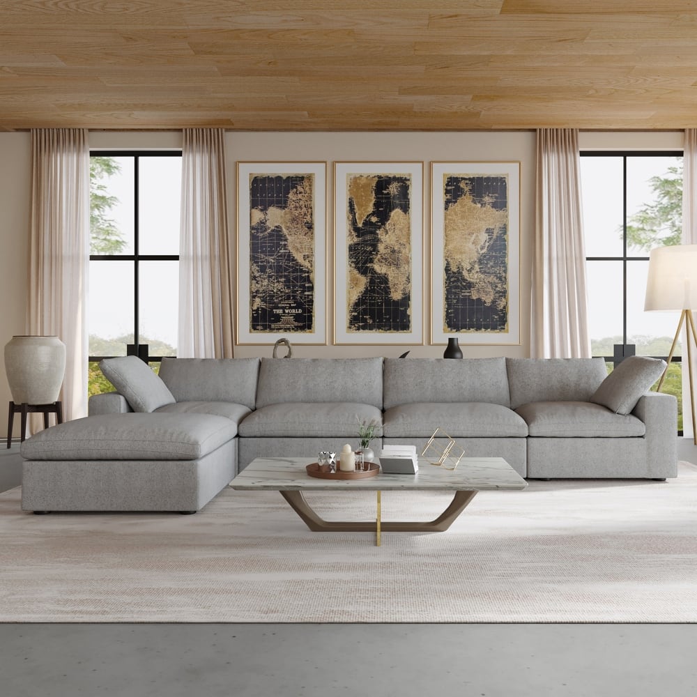 Cloud Modular Sectional Sofa,Down Filled Comfort Sofa Couch for Living Room