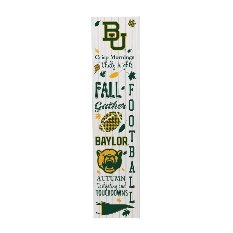 47" Double Sided Seasonal Porch Leaner, Baylor University - 47" x 11.25"