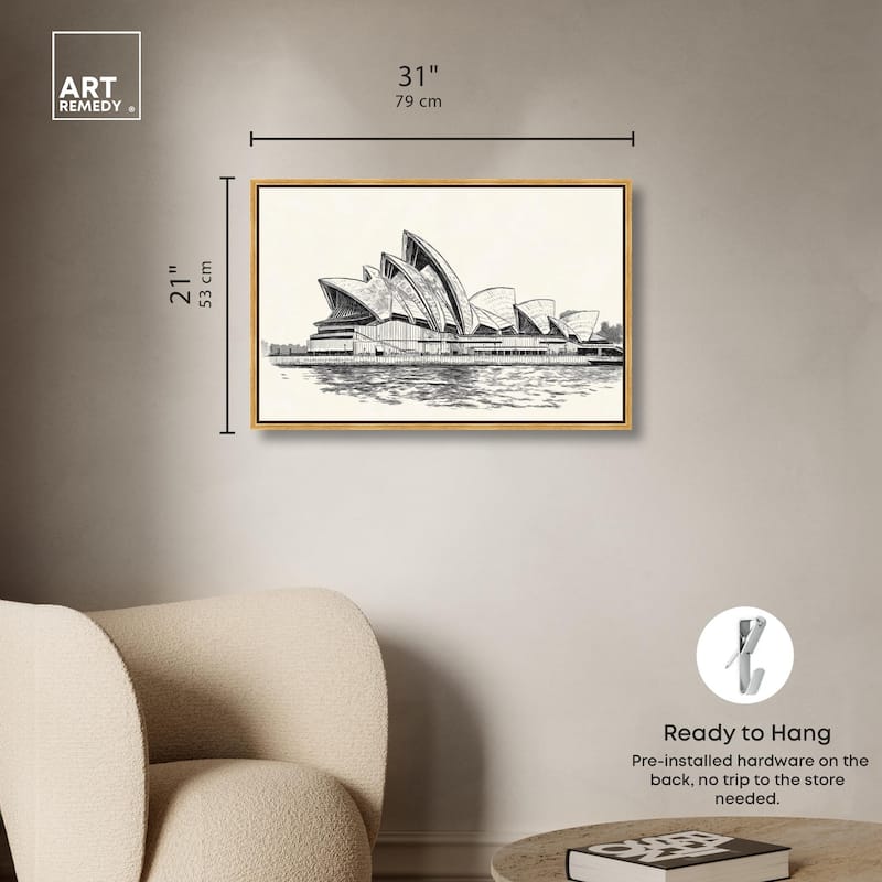 Sails of Sydney Canvas by Art Remedy
