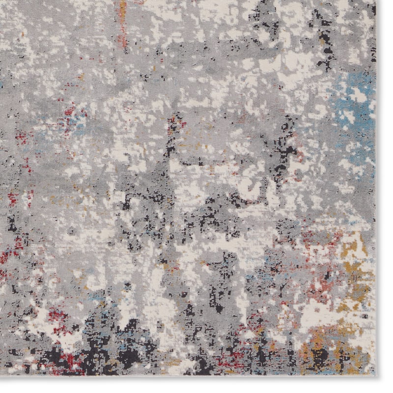 Palanthas Abstract Gray/White Rug