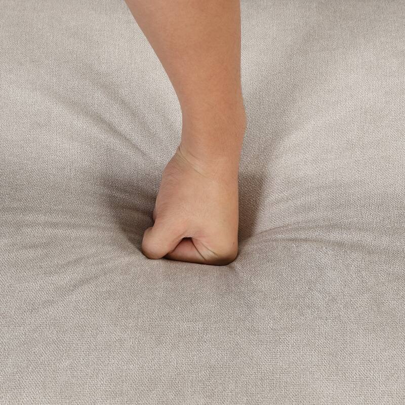 Beige 84.75'' L-Shaped 5 Seater Sectional Sleeper Sofa Bed with Storage Ottoman and Pull-Out Bed, Perfect for Living Room