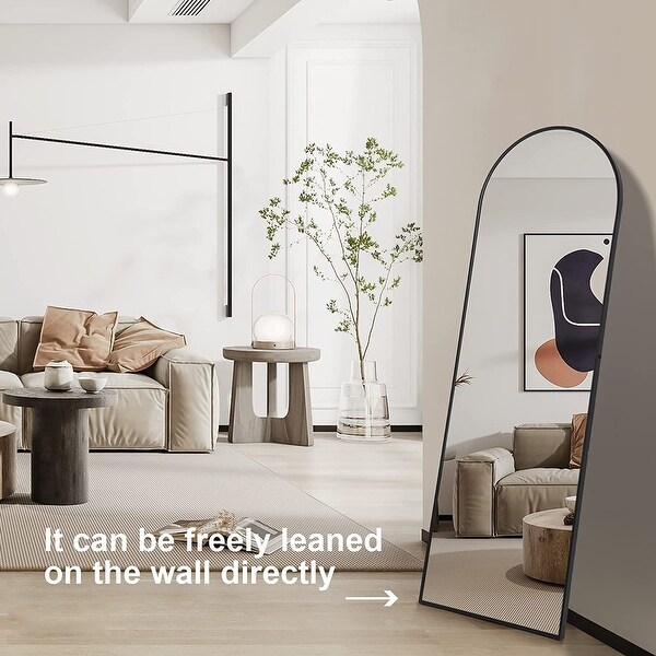 Full Length Mirror, Floor Mirror & Wall-Mounted Mirro - Matt Black