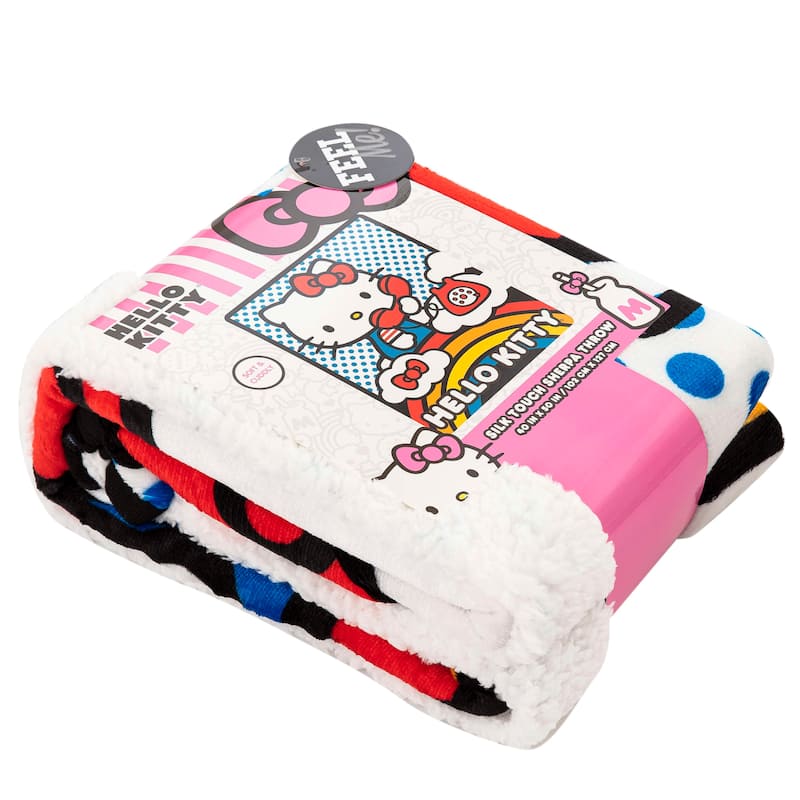 Sanrio Hello Kitty Silk Touch Sherpa Throw Blanket