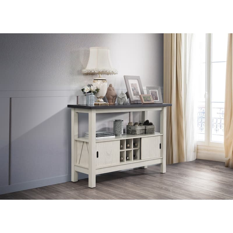 Freyya Chalk Gray Fabric Extendable Dining Room Set