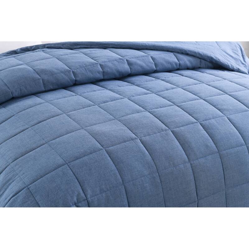Messy Bed Solid Color Soft Washed Cotton Bed Blanket