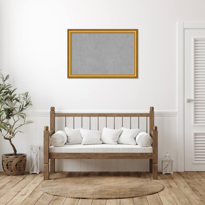 Amanti Art Colonial Embossed Gold Framed Magnetic Board