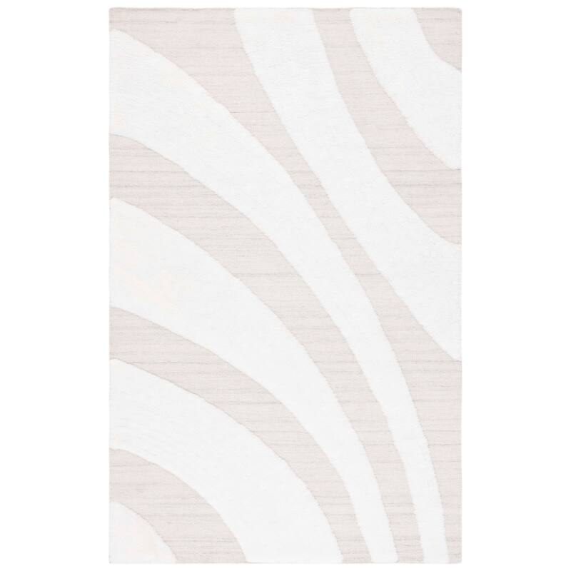 SAFAVIEH Handmade Manhattan Dimitriya Modern Wool Rug - 6' Square - Ivory/Beige